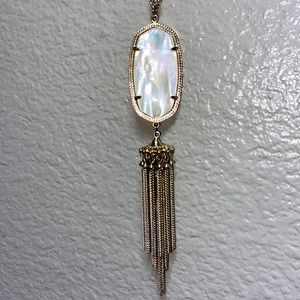 Adjustable Gold Kendra Scott Necklace in Ivory